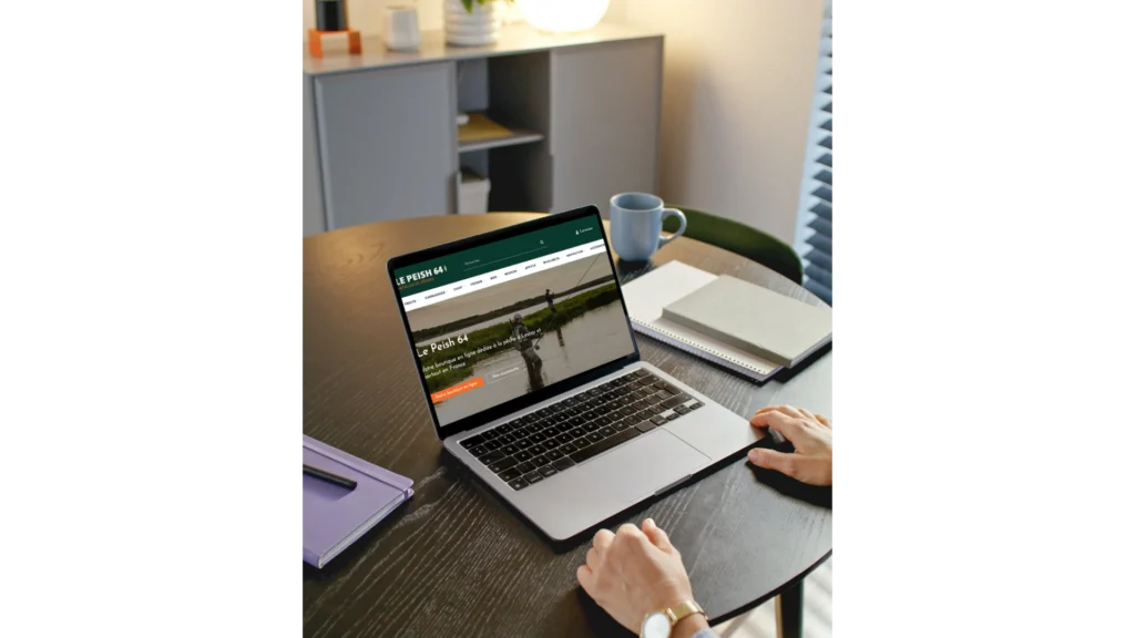 Mockup du site Le Peish sur un ordinateur